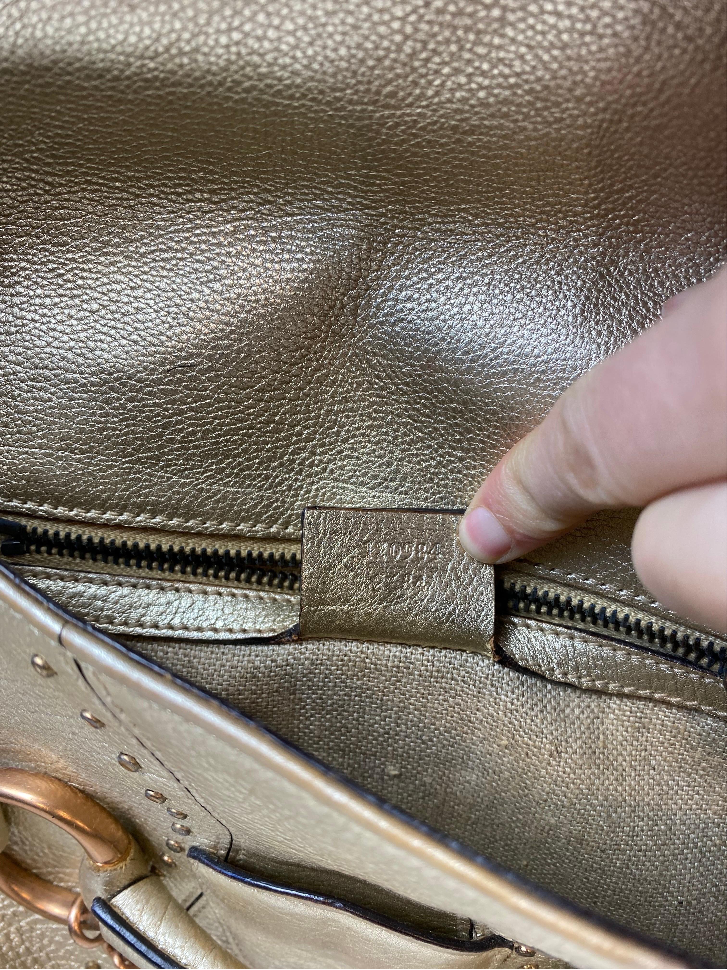 Gucci - Sac porté épaule vintage argenté avec mors de cheval en vente 9