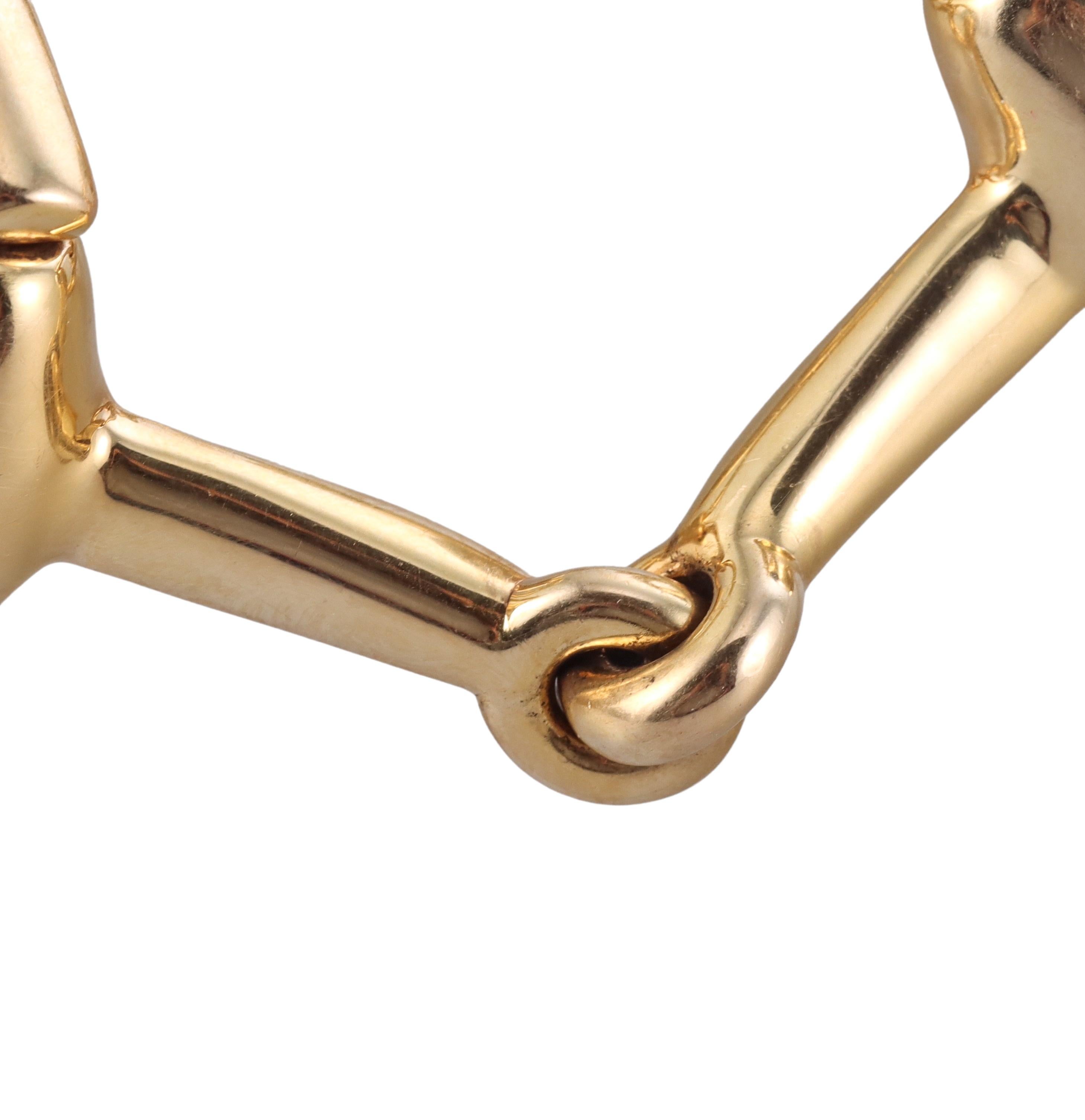 Gucci Horse Bit Yellow Gold Link Bracelet For Sale 3