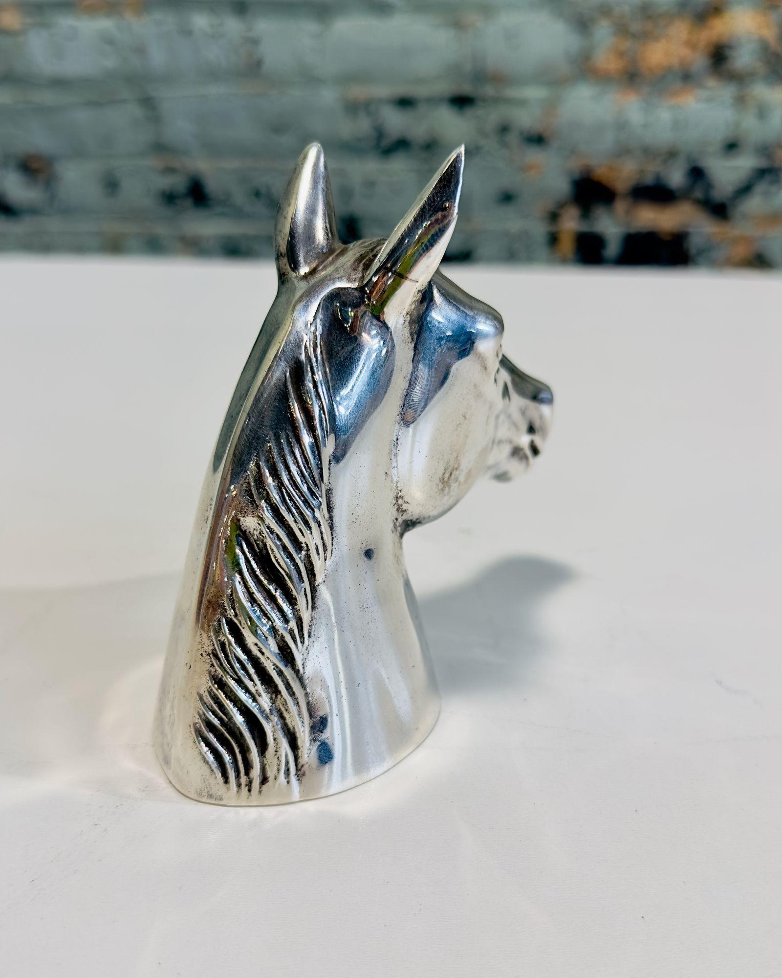 Gucci Horse Head Bottle Opener, Silver Plate Signed, 1970 For Sale 1