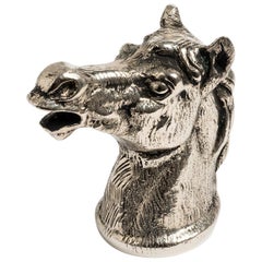 Gucci Horse Head Bottle Opener, Silver Plate, Signed, with Original Box, 1970s