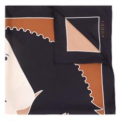 Gucci 'Horse' Print Silk Scarf