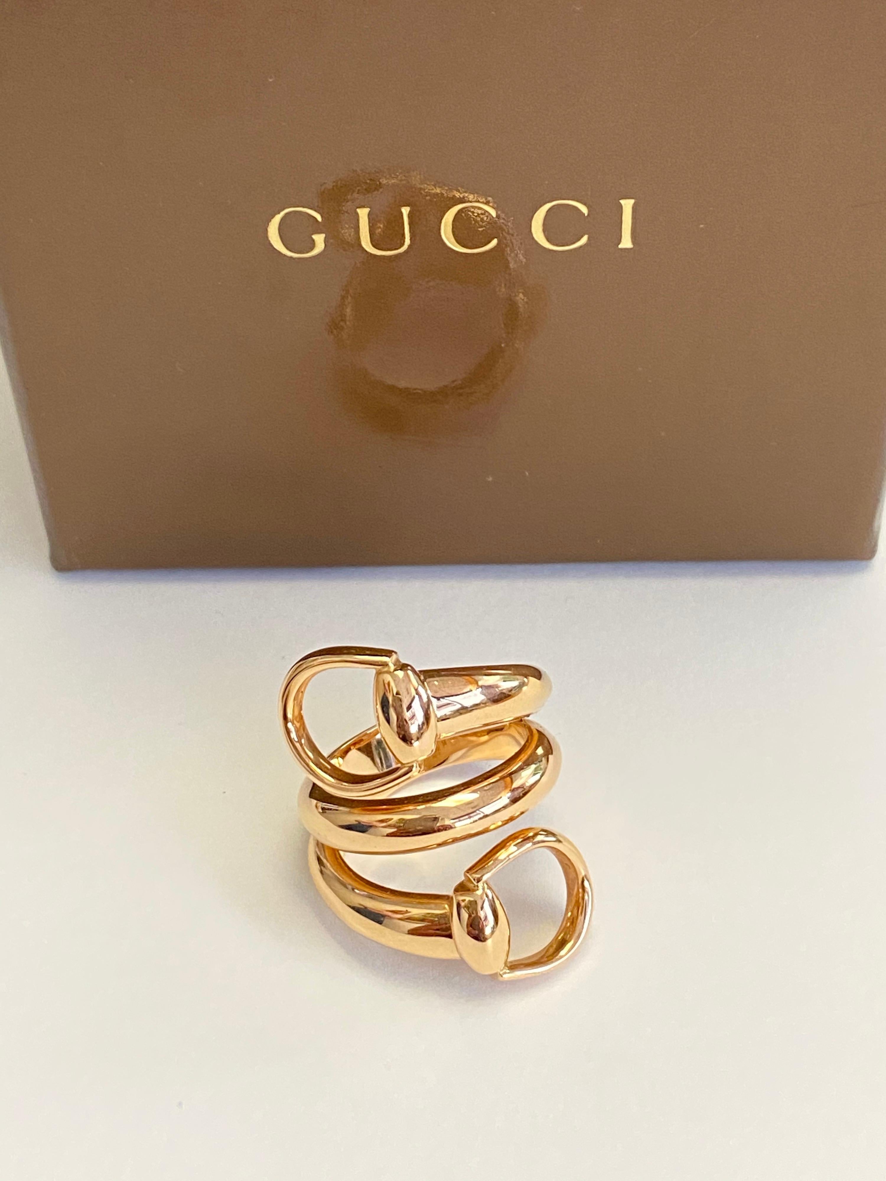 Gucci Horsebelt Mors-Ring aus 18 Karat Gelbgold, limitierte Auflage für Damen oder Herren