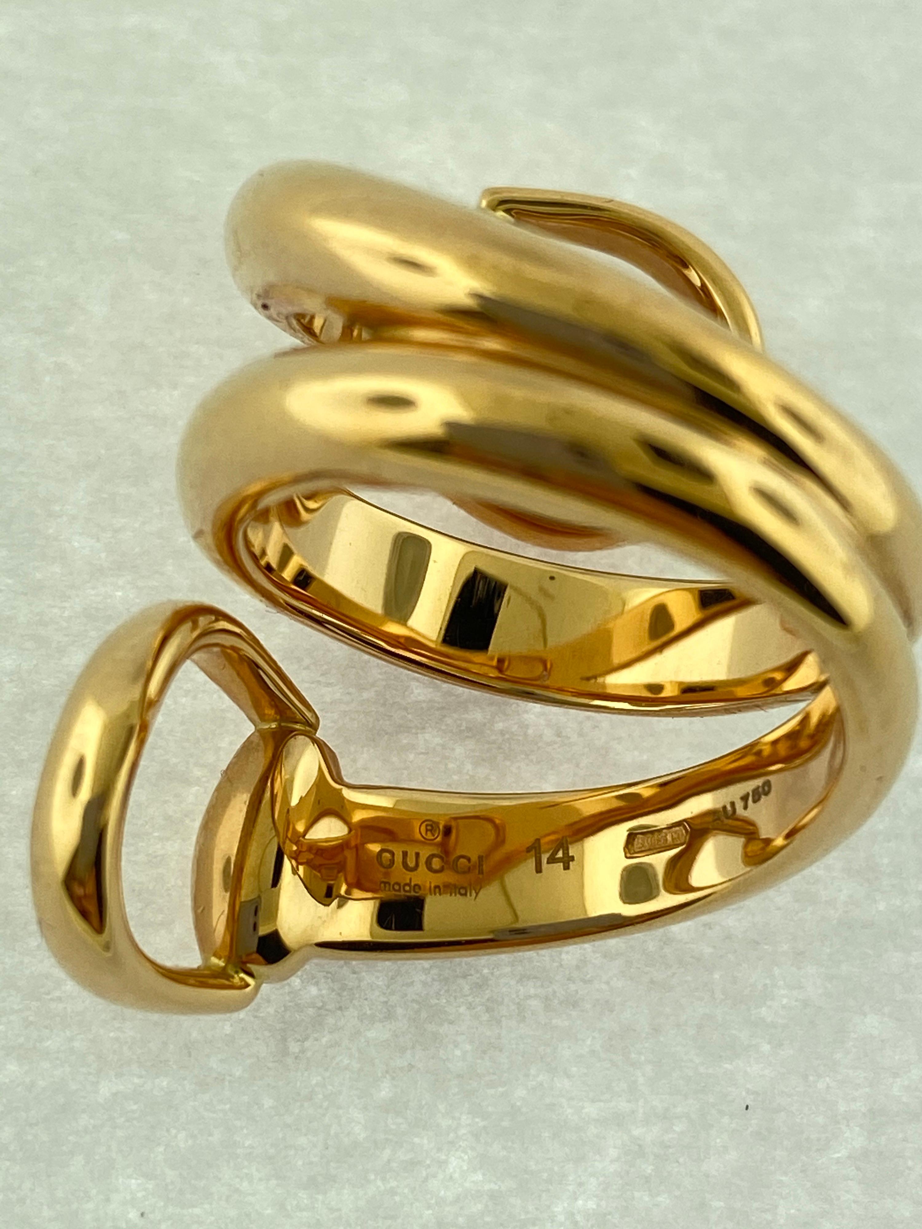 Gucci Horsebelt Mors-Ring aus 18 Karat Gelbgold, limitierte Auflage 3