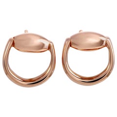Gucci Horsebit 18 Karat Rose Gold Stud Earrings