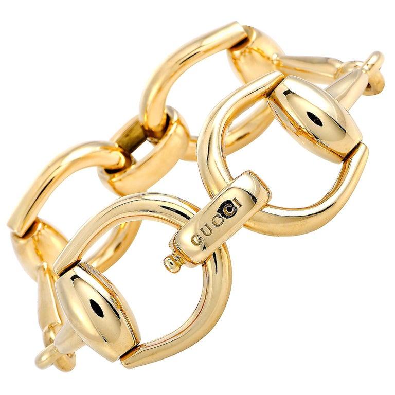 gucci gold horsebit bracelet
