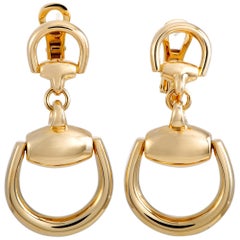 Gucci Horsebit 18 Karat Yellow Gold Earrings
