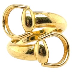 Gucci Horsebit 18k Gold Ring