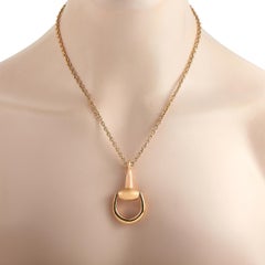 Gucci Horsebit 18K Rose Gold Necklace