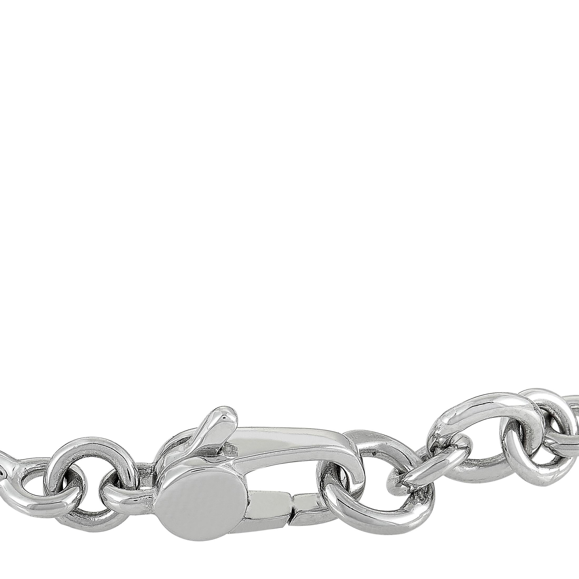 The Gucci “Horsebit” bracelet is made out of 18K white gold and diamonds that total 1.01 carats. The bracelet weighs 23 grams and measures 6.75” in length.
 
 This jewelry piece is offered in brand new condition and includes the manufacturer’s box
