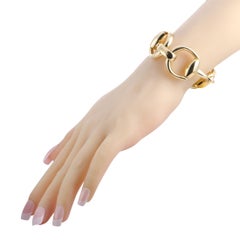 Gucci Horsebit 18K Yellow Gold Bracelet Size 16