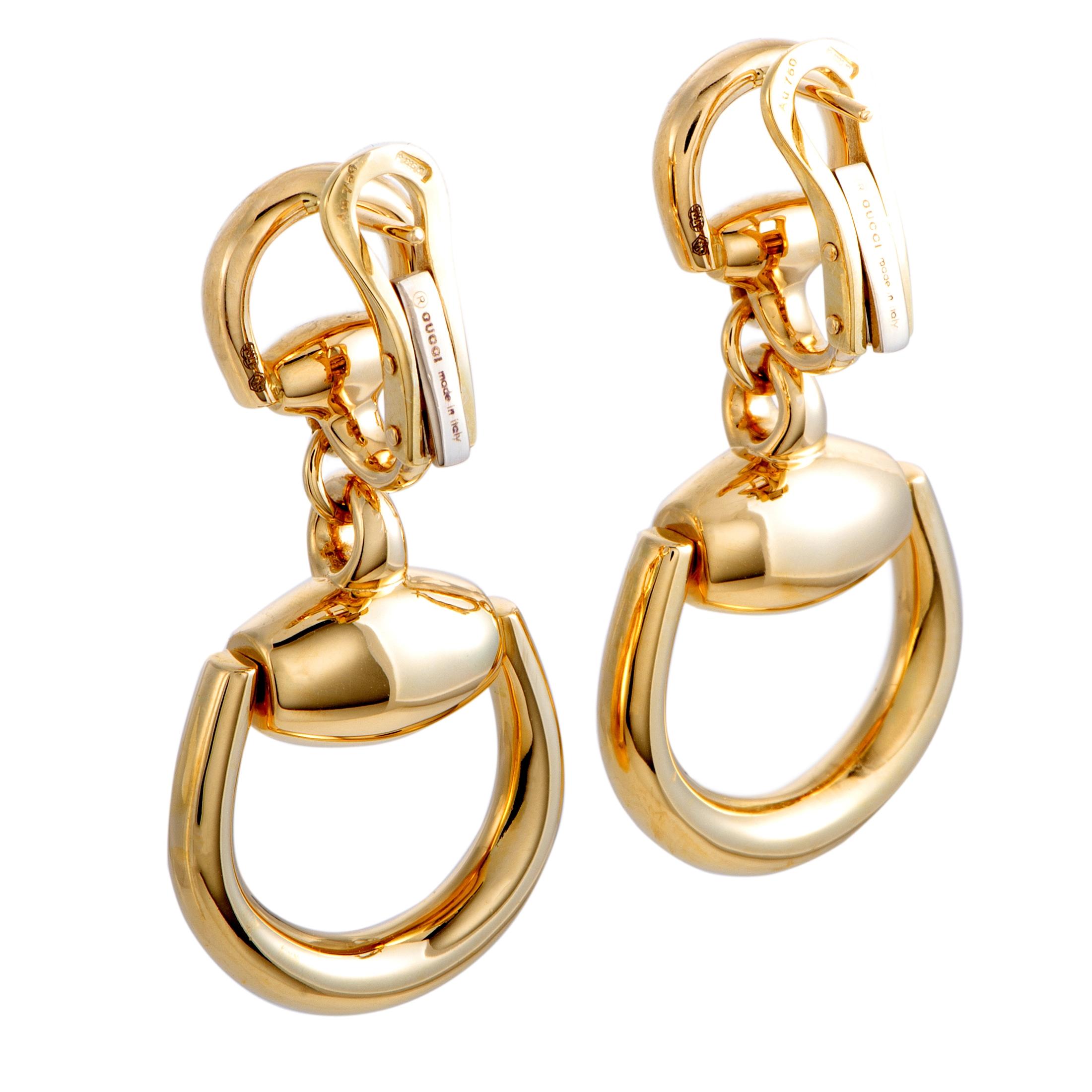 gucci horsebit earrings