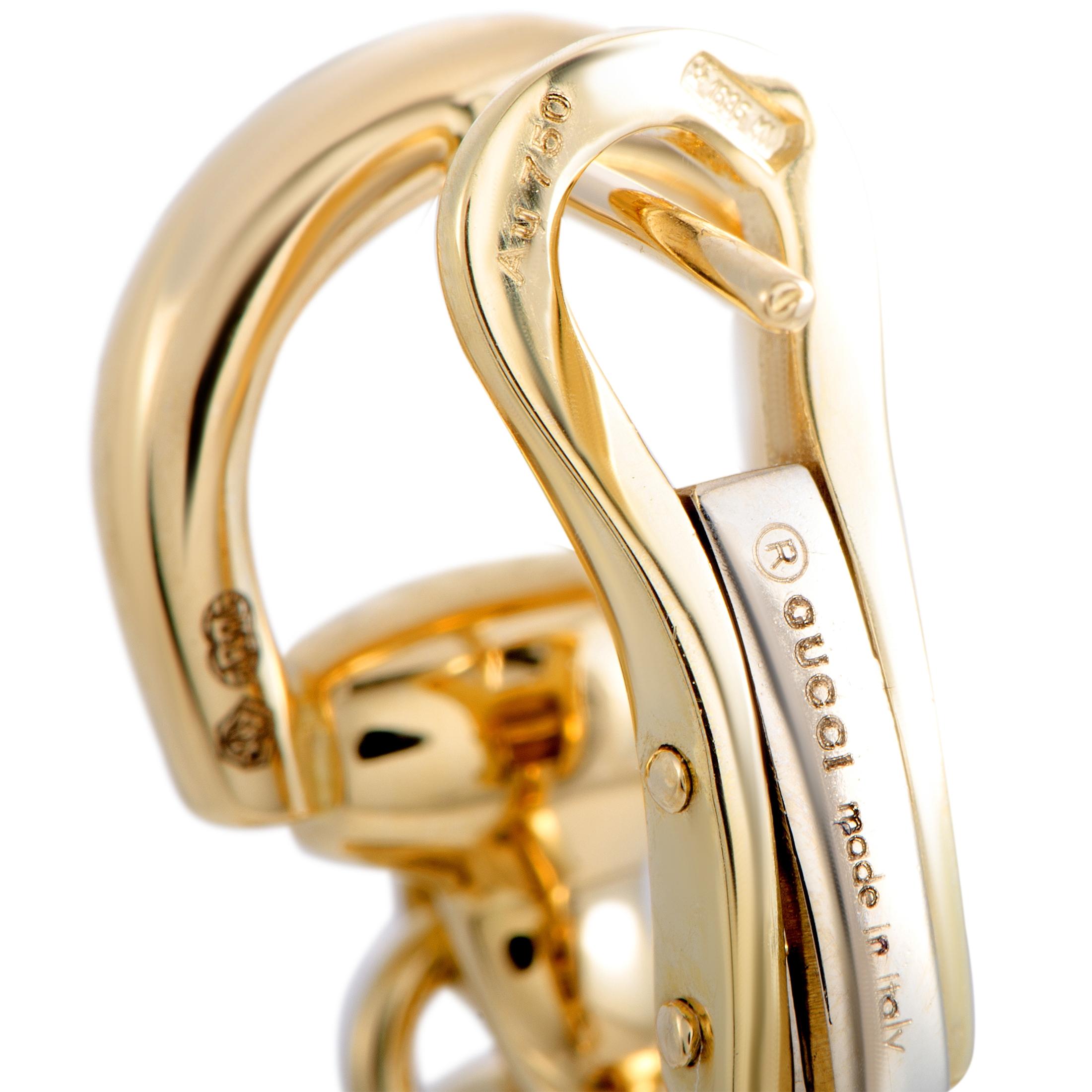 gucci horsebit earrings gold