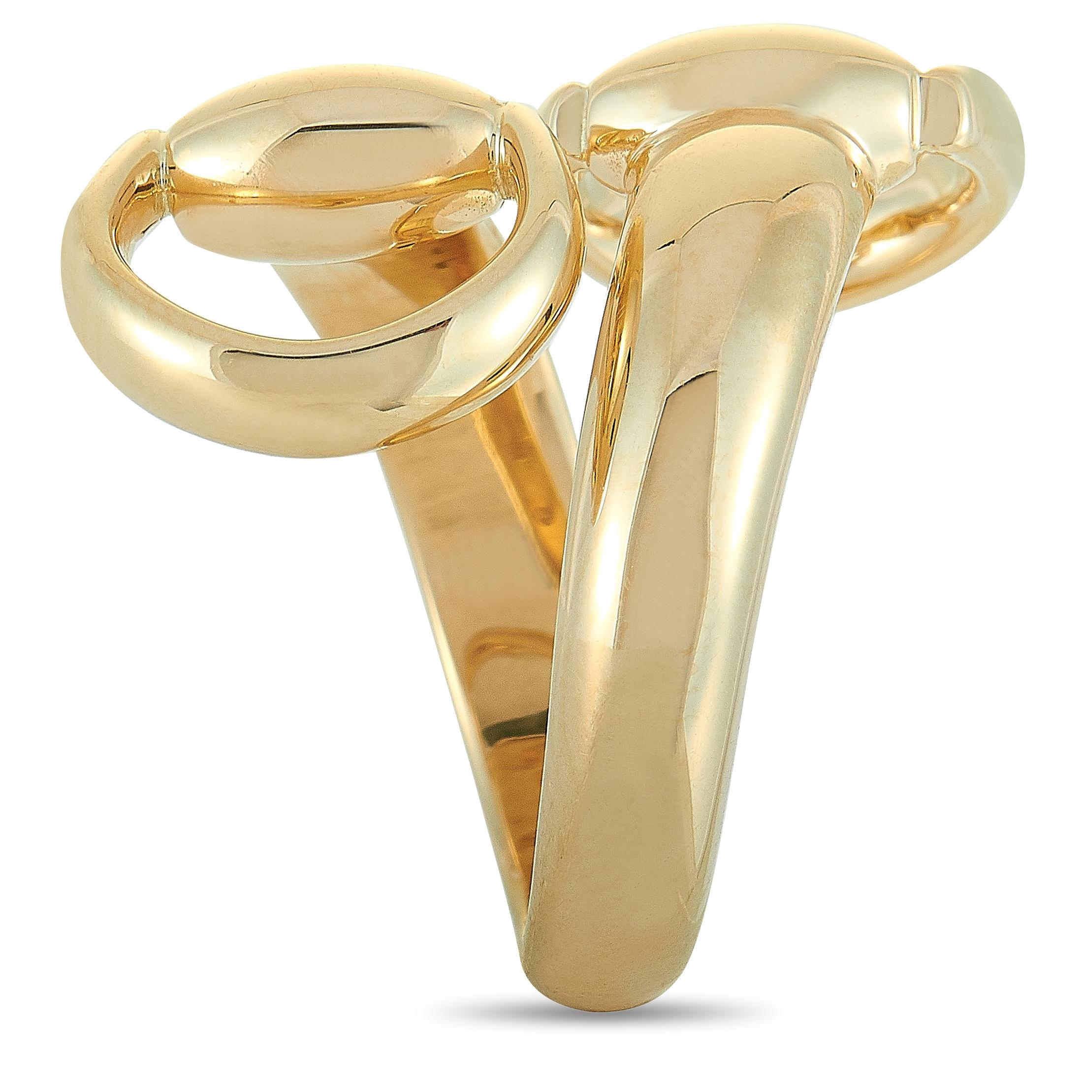 gucci horsebit ring 18k gold