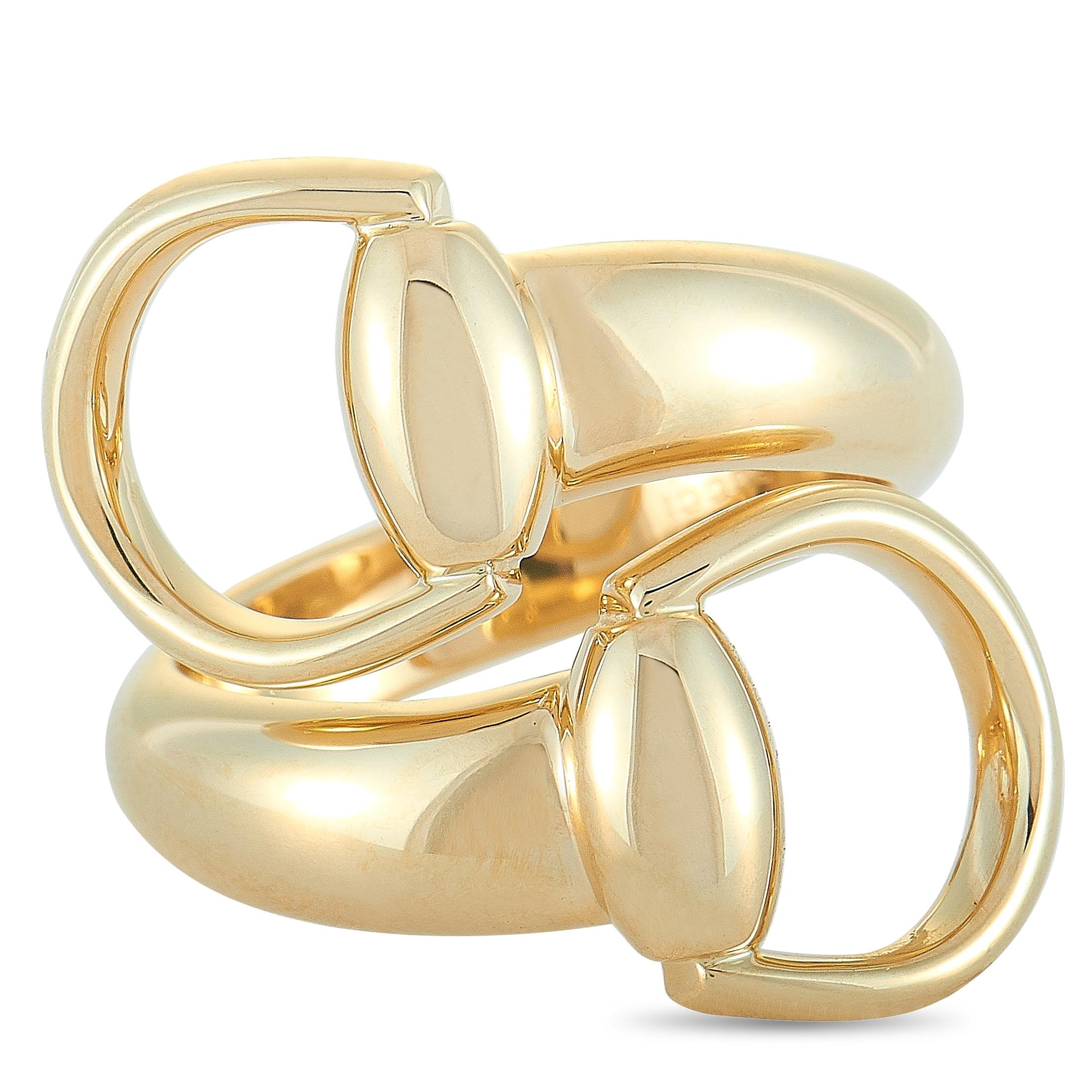gucci horsebit ring gold