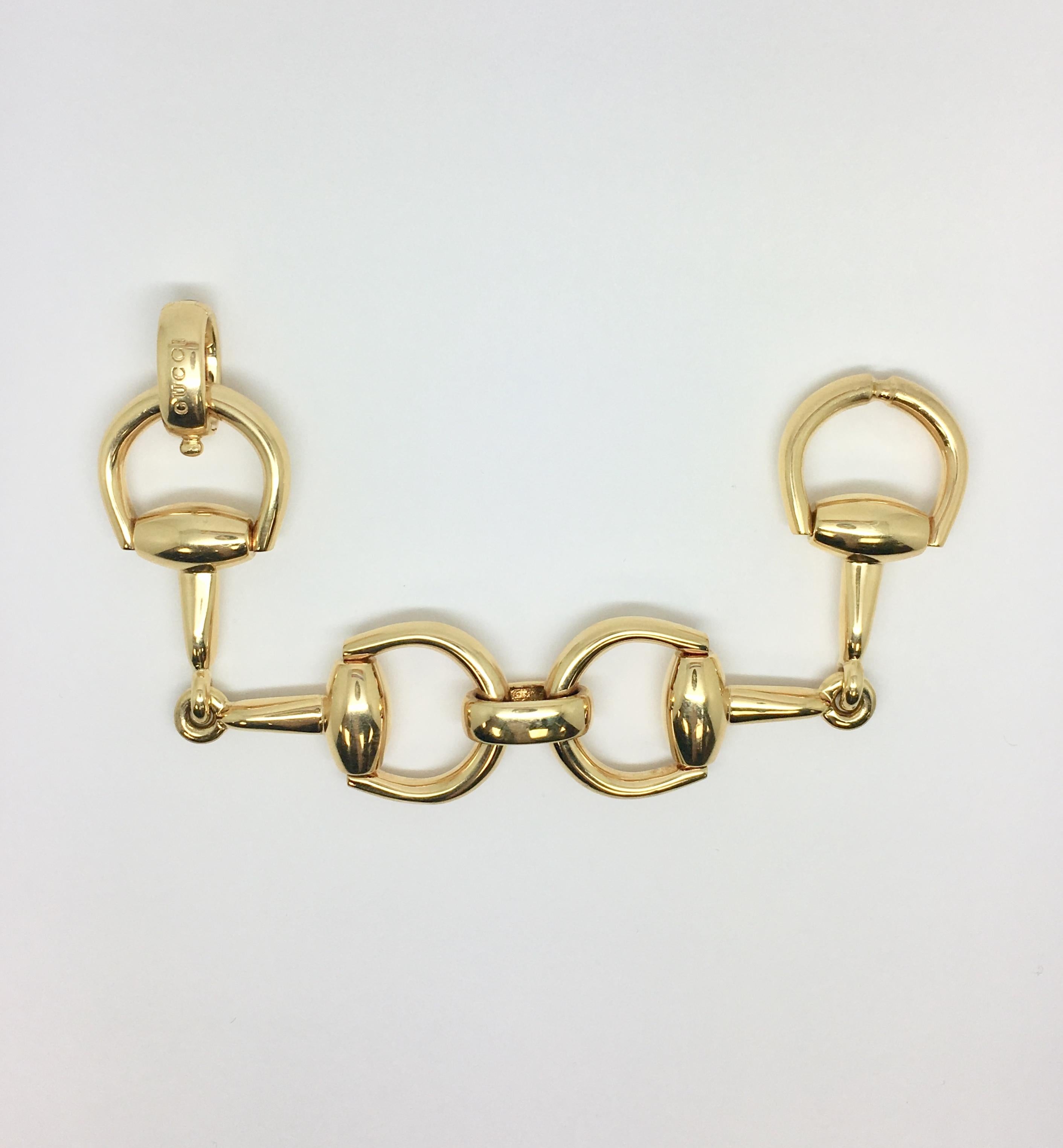 Gucci Gold Horsebit Bracelet - 5 For Sale on 1stDibs