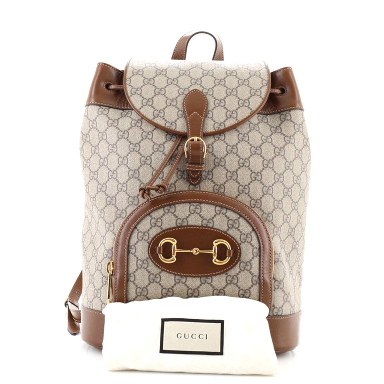 Gucci Horsebit 1955 Backpack GG Coated Canvas at 1stDibs