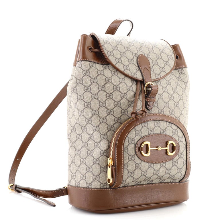 Gucci Horsebit 1955 Backpack GG Coated Canvas at 1stDibs