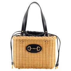 Gucci Horsebit 1955 Basket Bag Wicker and Leather