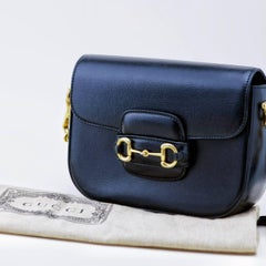 Gucci Horsebit 1955 Borsa piccola in pelle nera Crossbody