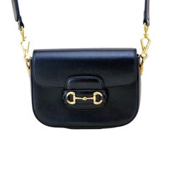 Gucci Horsebit 1955 Borsa piccola in pelle nera Crossbody