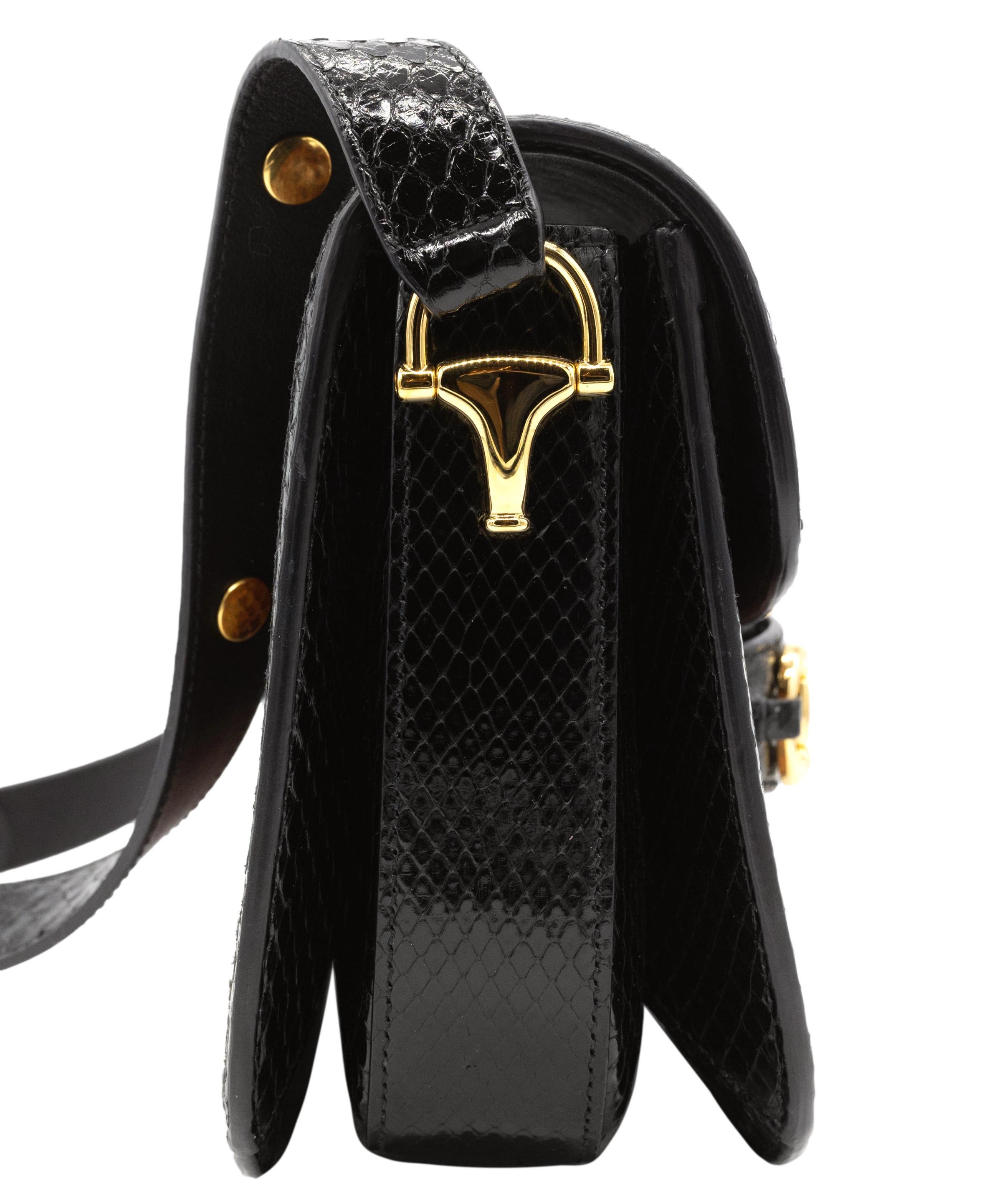 Gucci Horsebit 1955 Braune Python-Umhängetasche, 2020 für Damen oder Herren