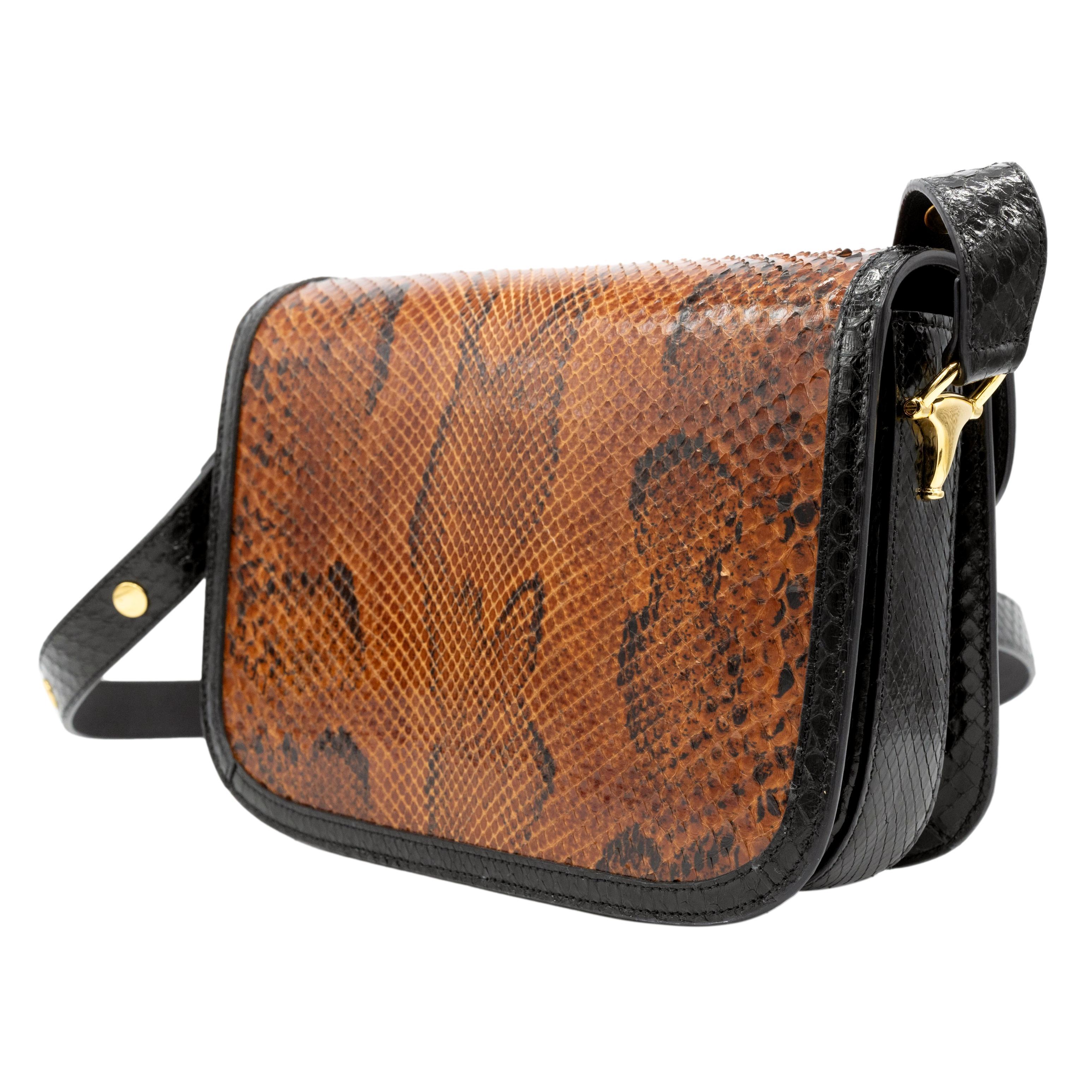 Gucci Horsebit 1955 Braune Python-Umhängetasche, 2020 1