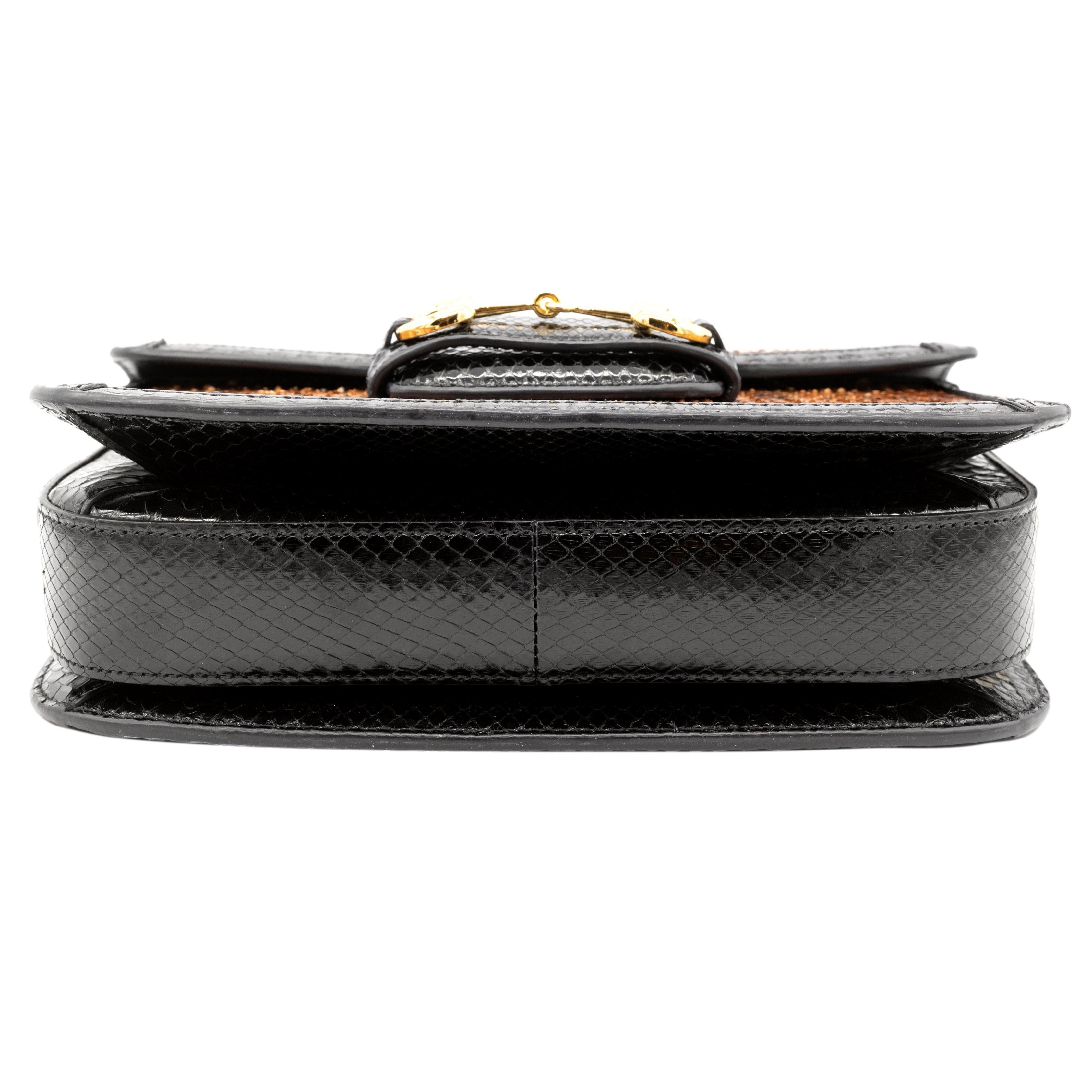 Gucci Horsebit 1955 Braune Python-Umhängetasche, 2020 4