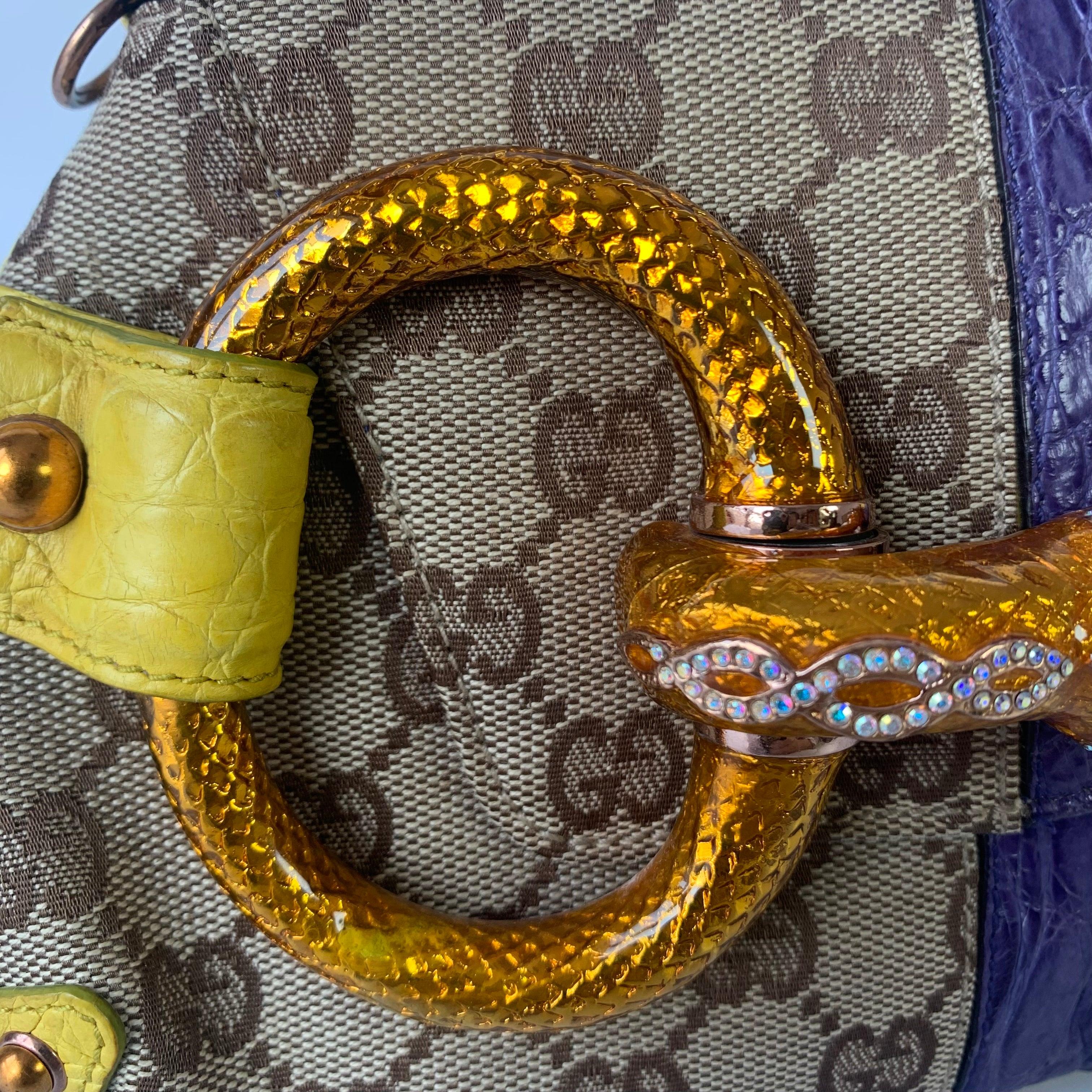 Gucci Horsebit 1955 Chain bag with embellished snake head buckle 13