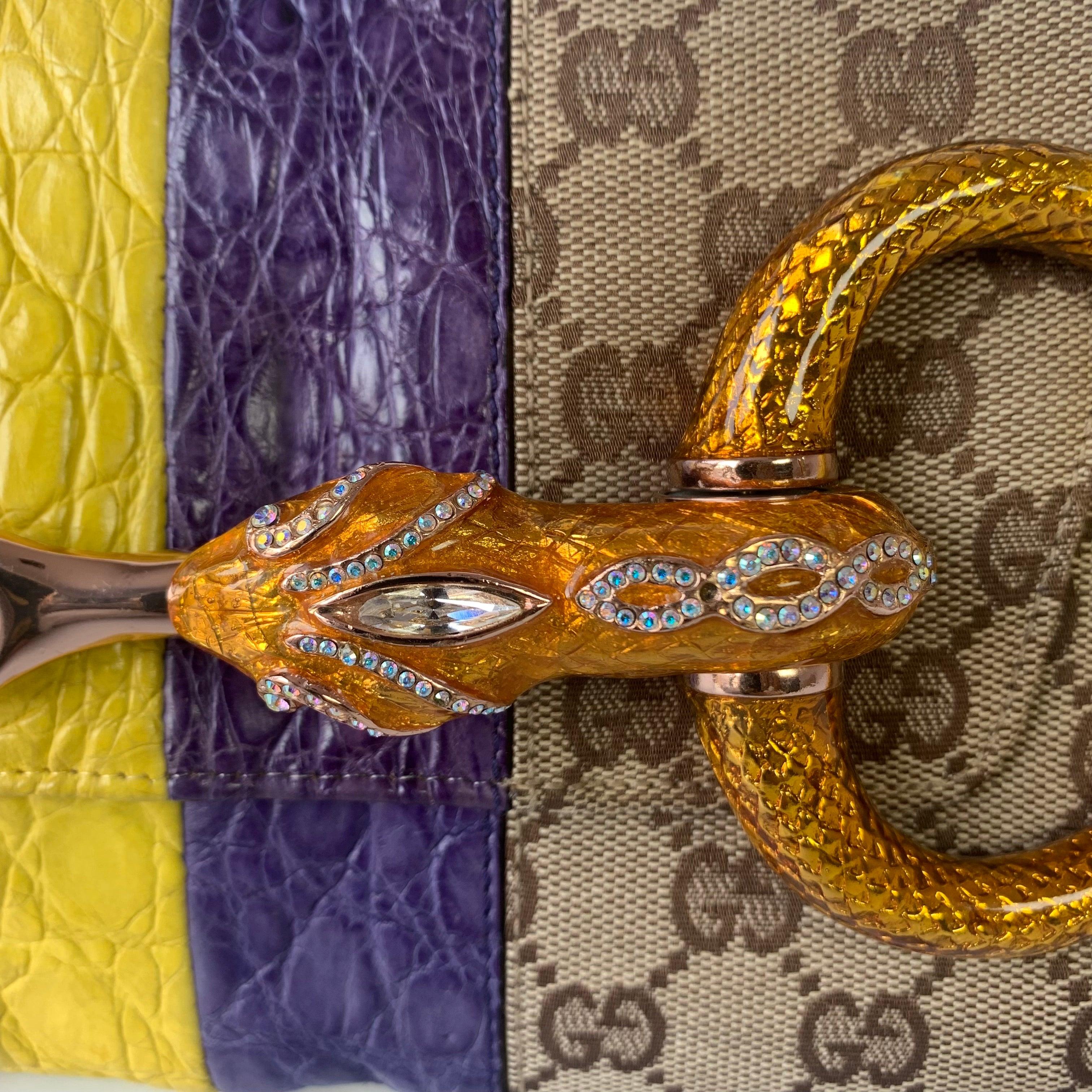 Gucci Horsebit 1955 Chain bag with embellished snake head buckle 14
