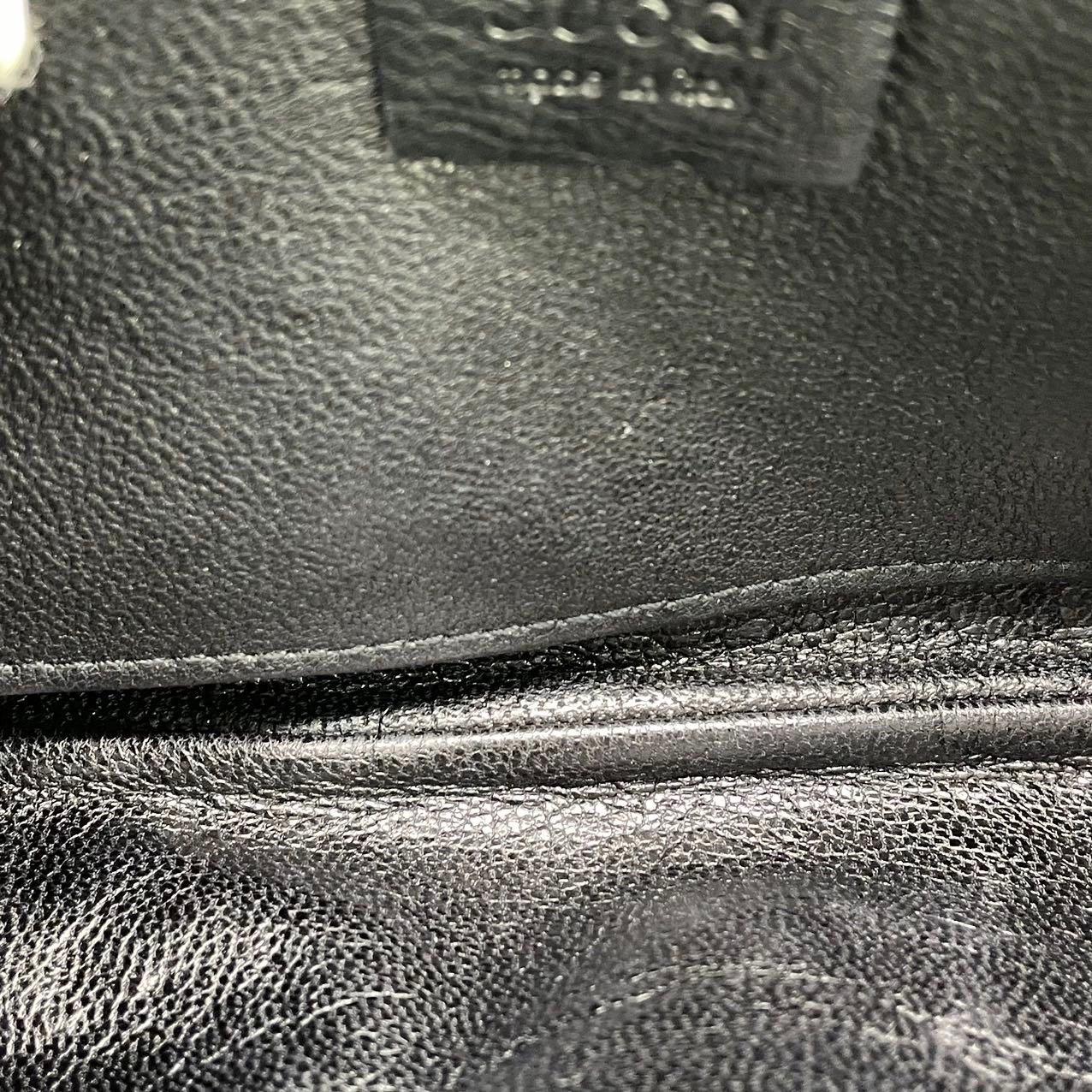 Gucci 1955 Horsebit Chain Large Black Leather and Patent Leather Shoulder Bag en vente 9