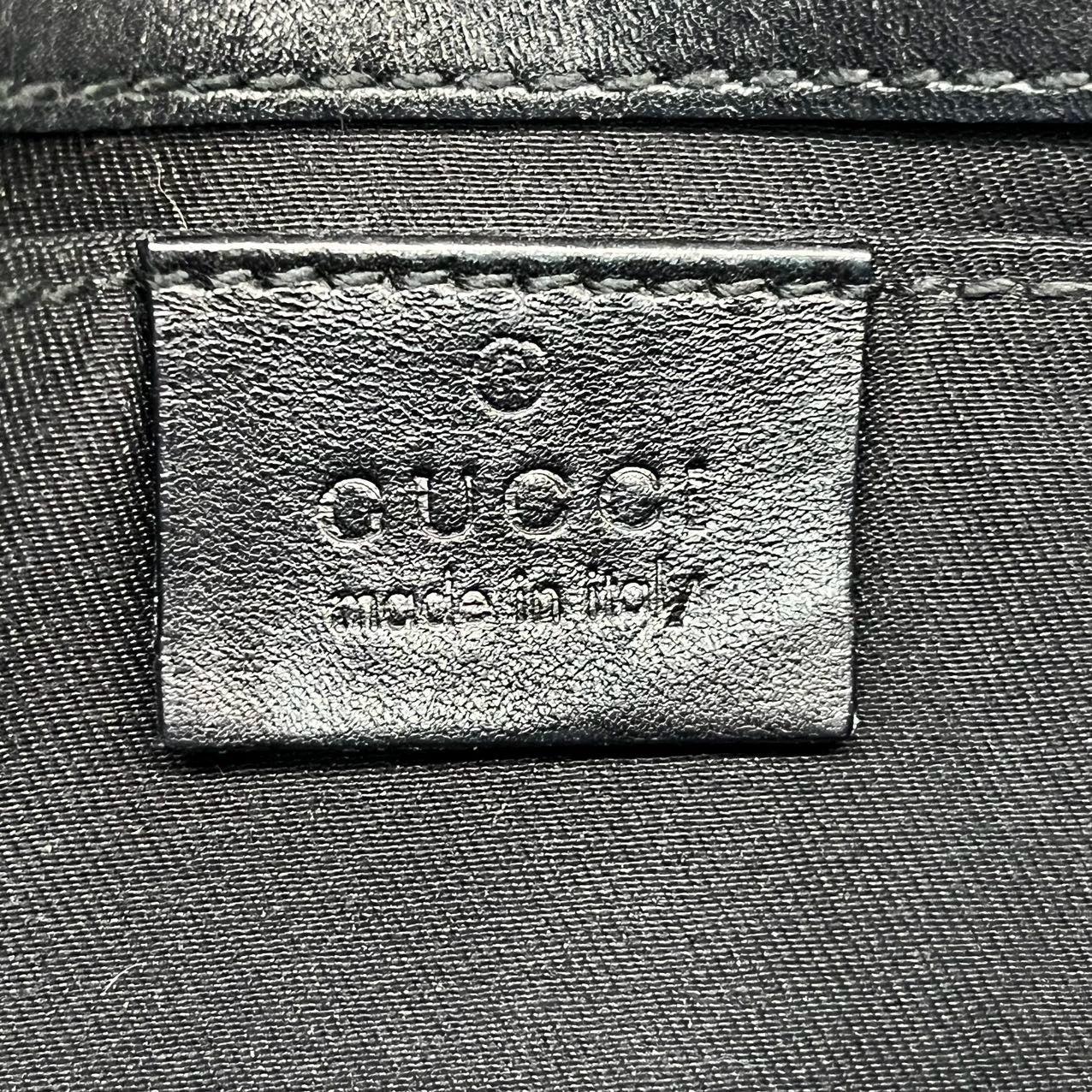 Gucci Horsebit 1955 Chain Shoulder bag Black monogram with Pink silk stripe 10