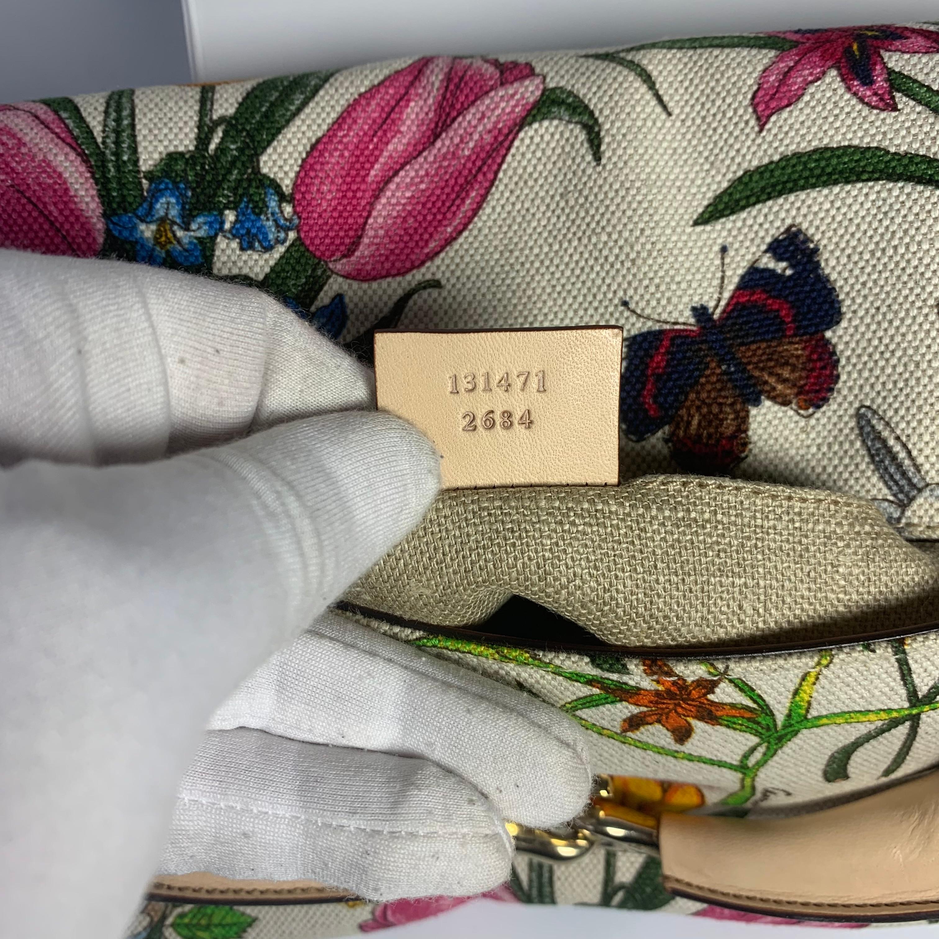 Gucci Horsebit 1955 Chain Shoulder bag in Limited edition floral print 9