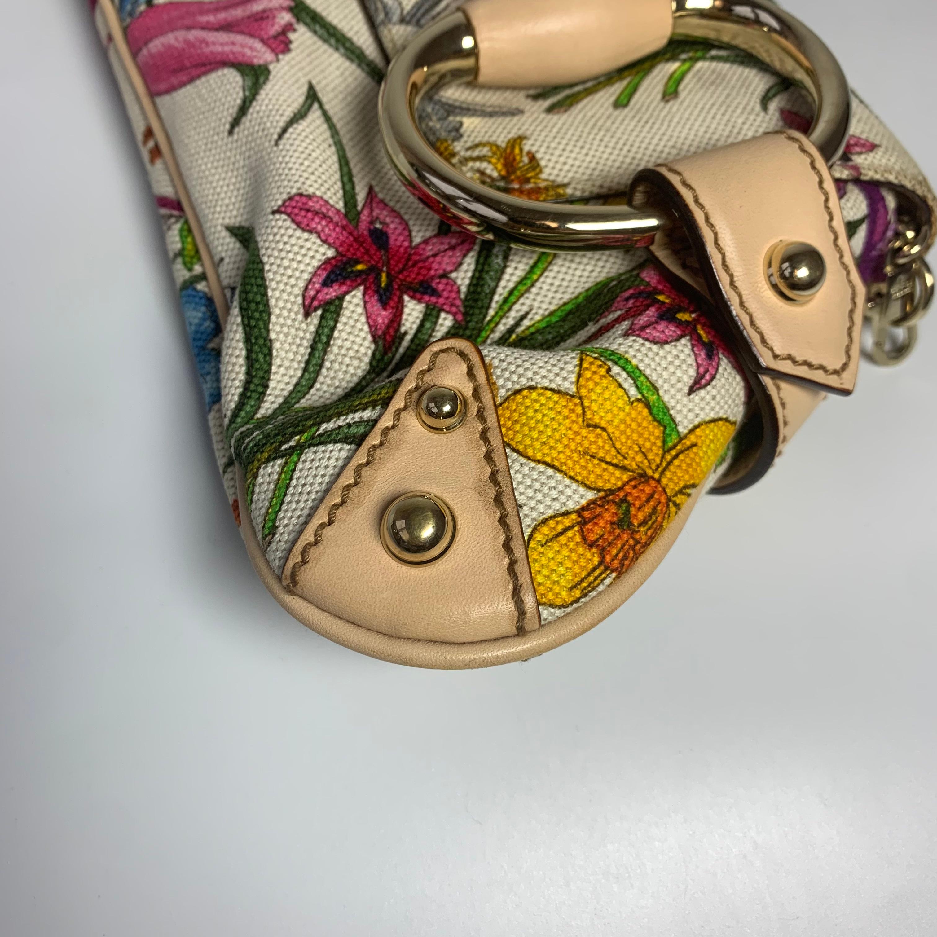 Gucci Horsebit 1955 Chain Shoulder bag in Limited edition floral print 11