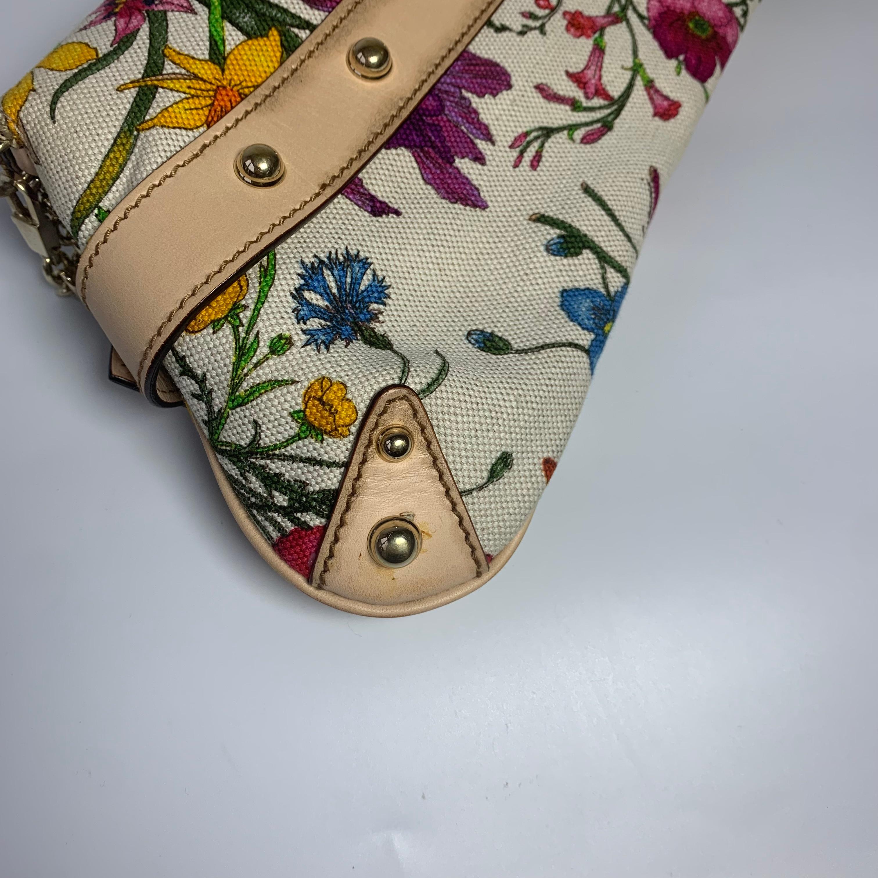 Gucci Horsebit 1955 Chain Shoulder bag in Limited edition floral print 13