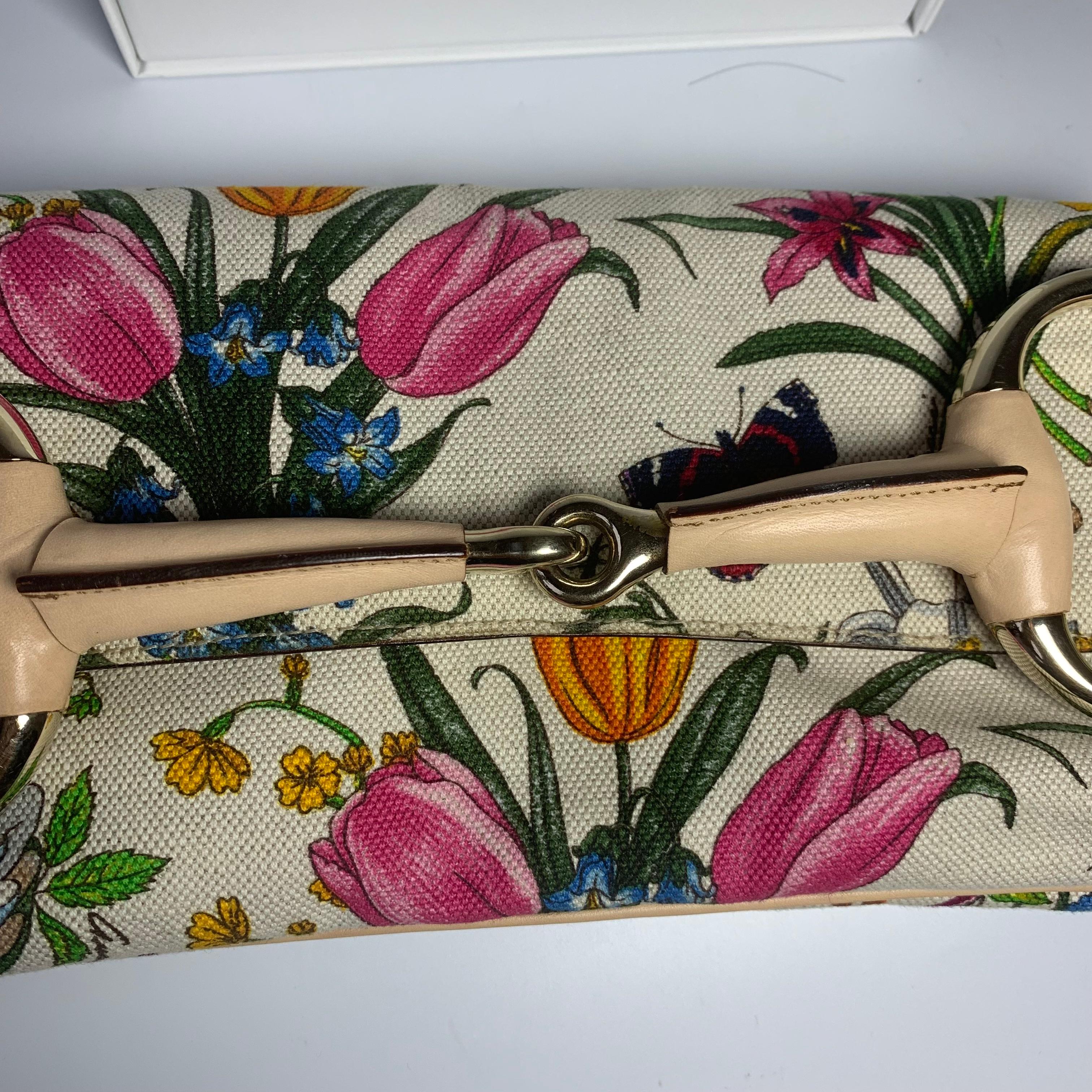 Gucci Horsebit 1955 Chain Shoulder bag in Limited edition floral print 14