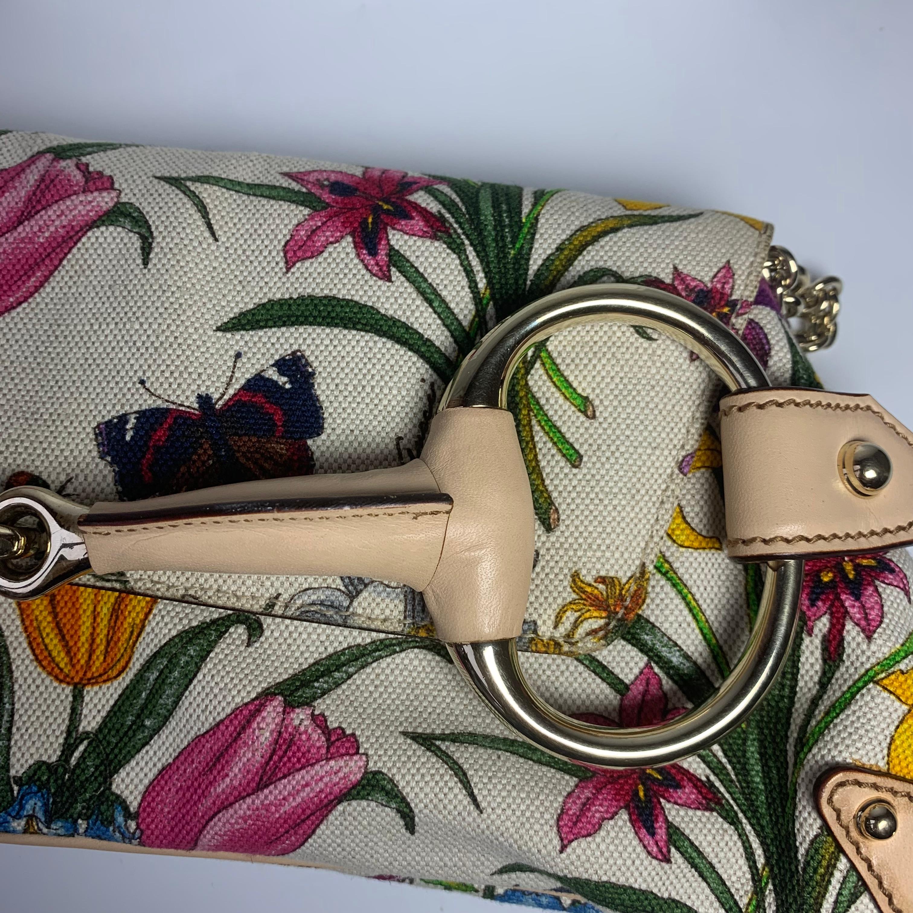 Gucci Horsebit 1955 Chain Shoulder bag in Limited edition floral print 15