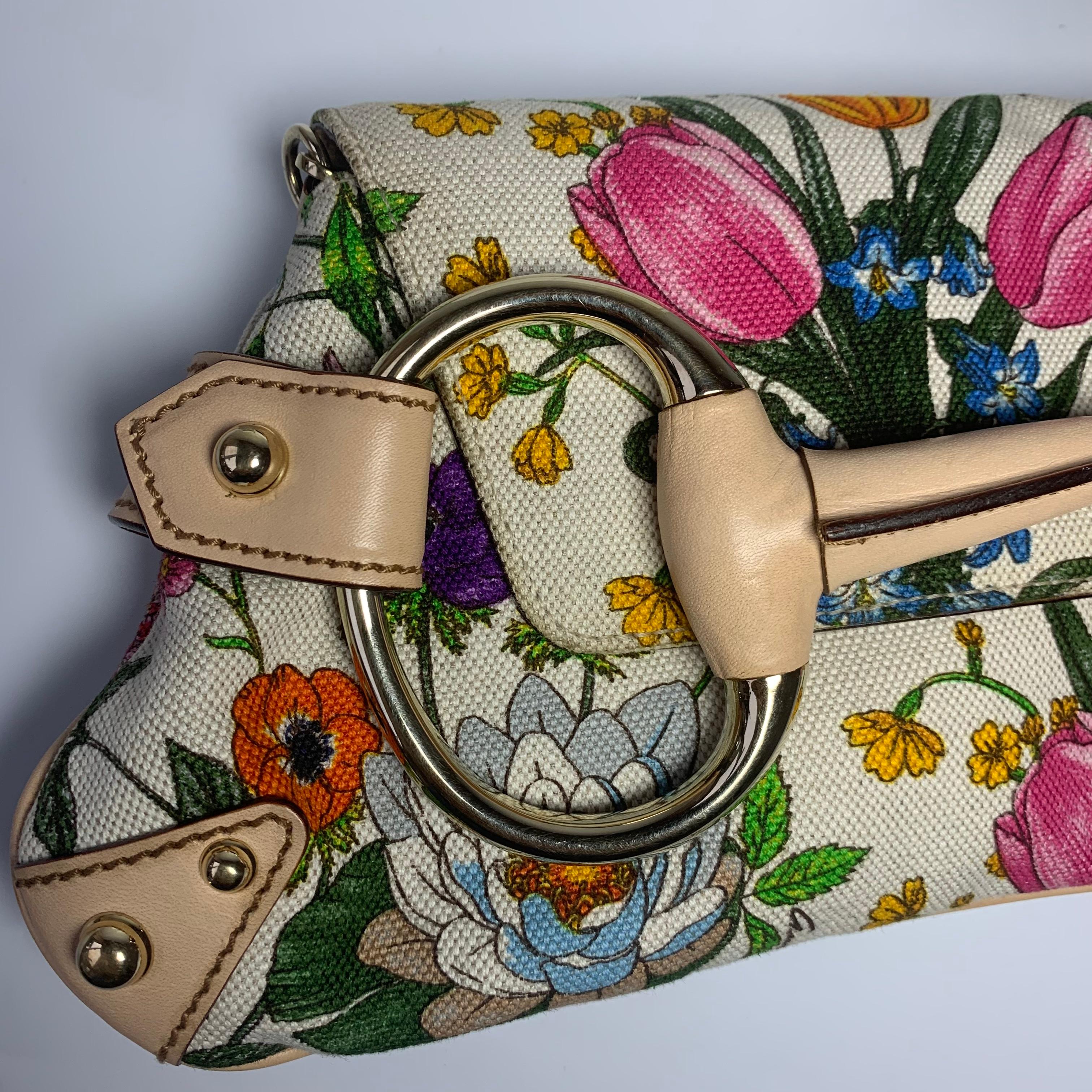 Gucci Horsebit 1955 Chain Shoulder bag in Limited edition floral print 16