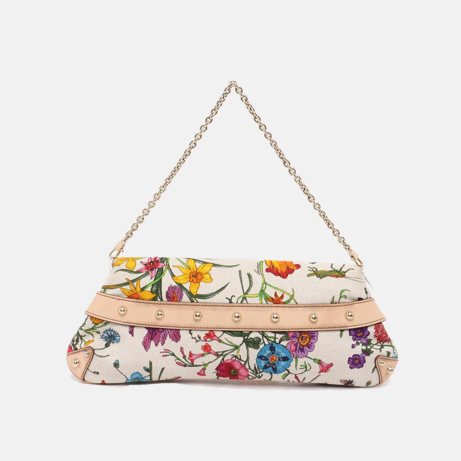 Women's Gucci Horsebit 1955 Chain Shoulder bag in Limited edition floral print