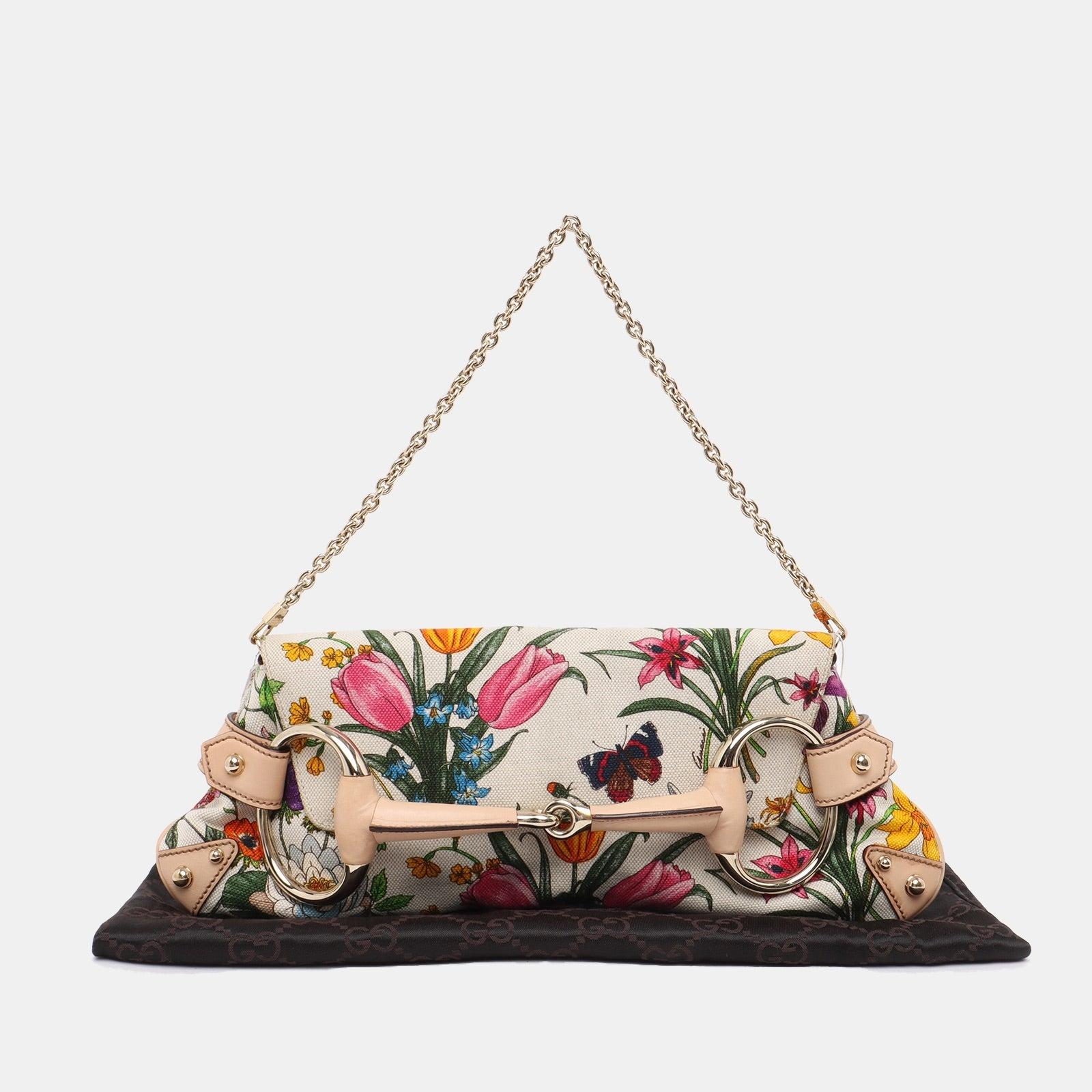 Gucci Horsebit 1955 Chain Shoulder bag in Limited edition floral print 3
