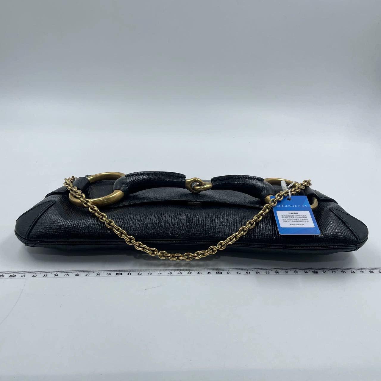 Gucci Horsebit 1955 Chain Shoulder bag Large Black Leather In Excellent Condition In AUBERVILLIERS, FR