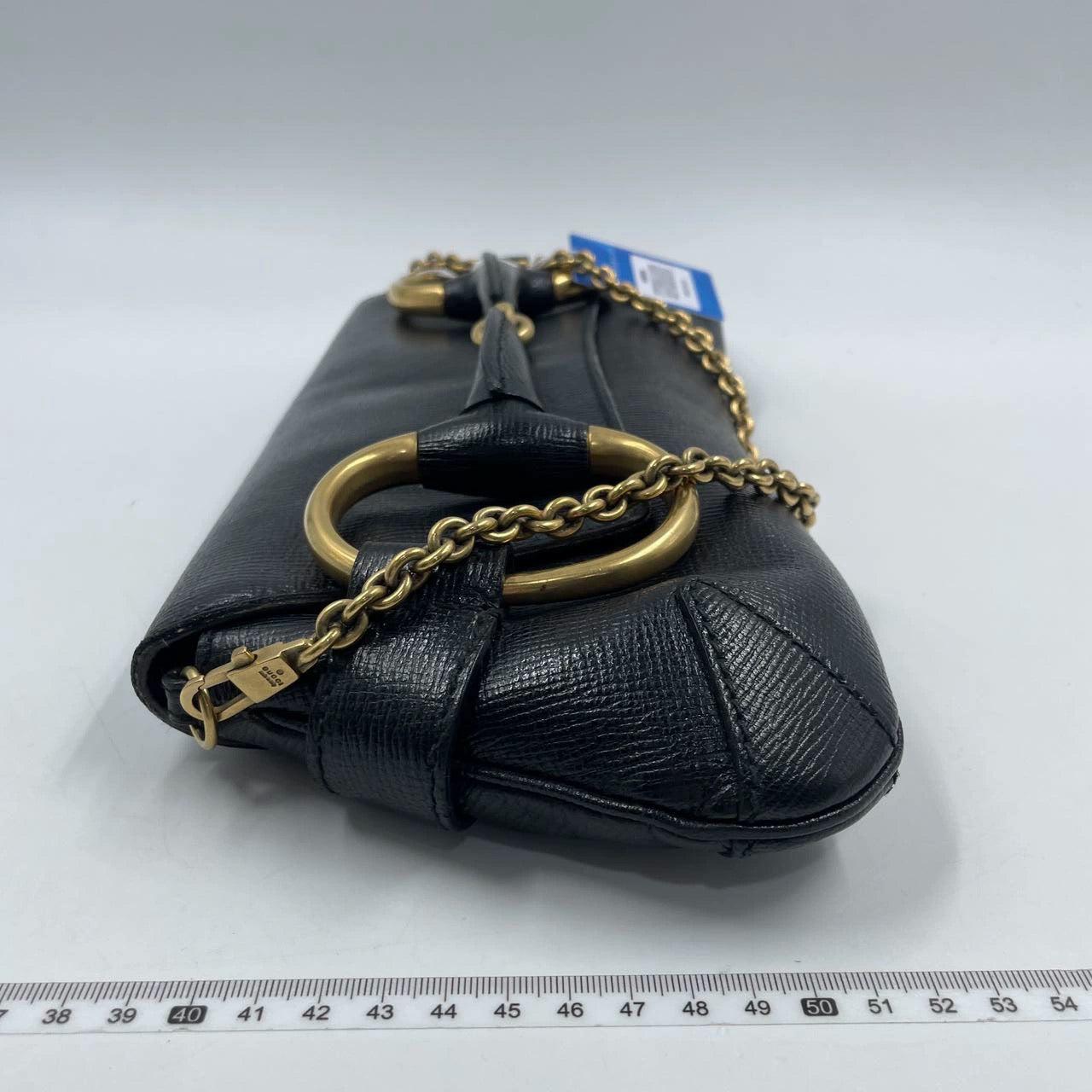 Women's Gucci Horsebit 1955 Chain Shoulder bag Large Black Leather