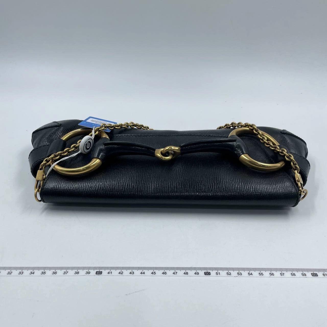 Gucci Horsebit 1955 Chain Shoulder bag Large Black Leather 1