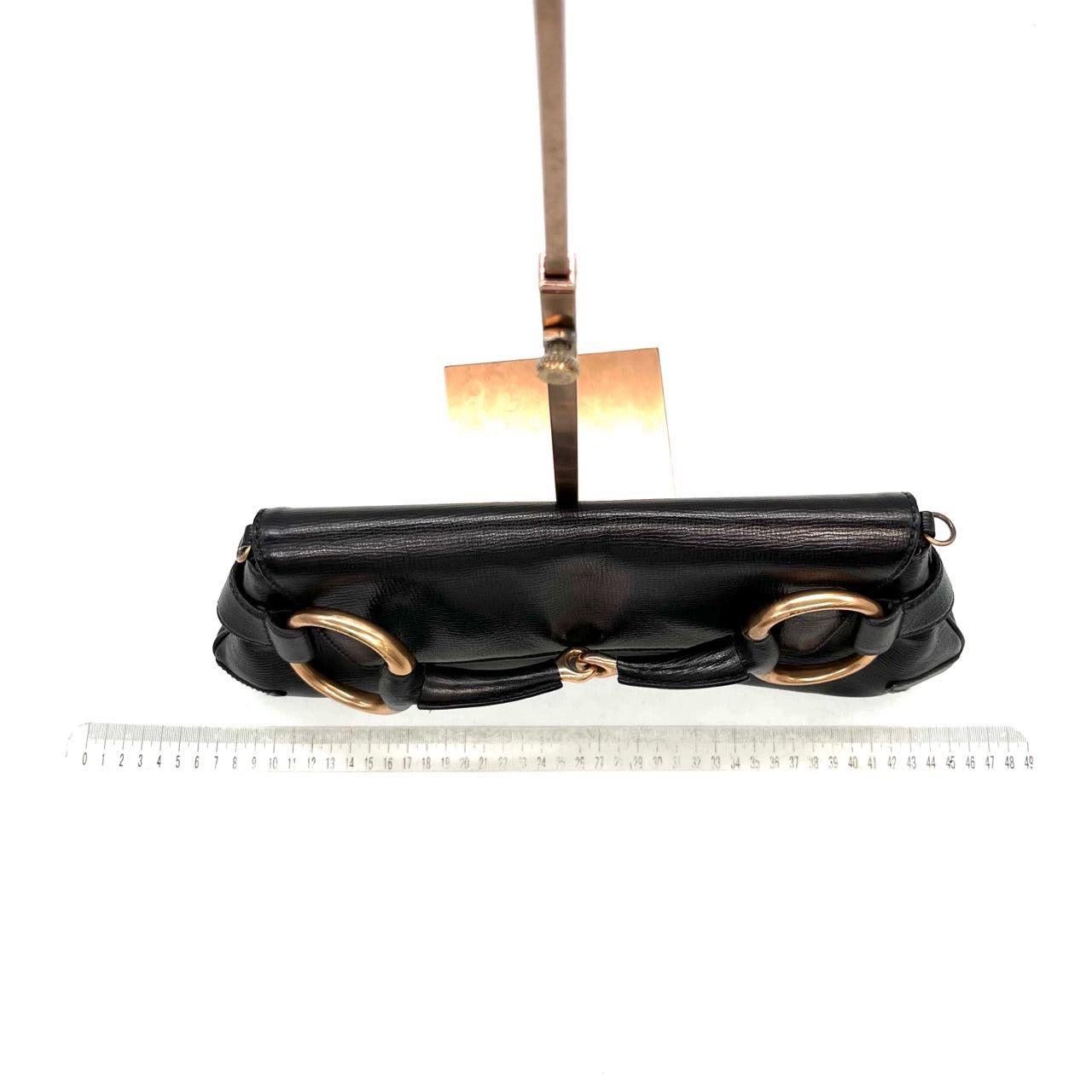 Gucci Horsebit 1955 Chain Shoulder bag Large Black Leather 1