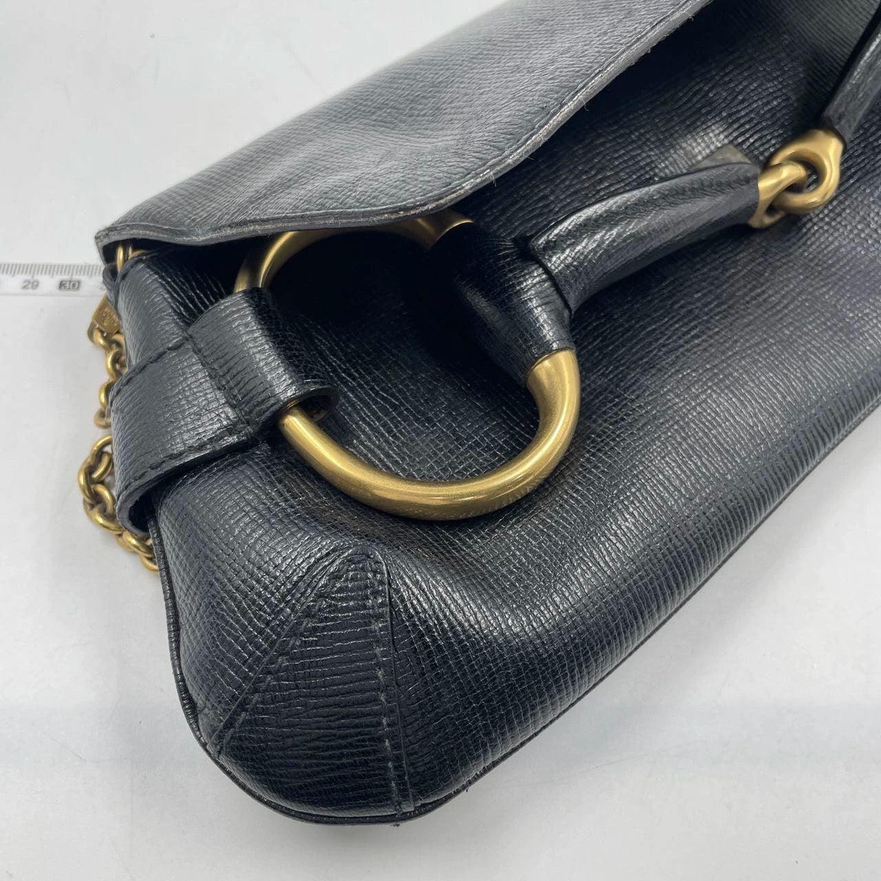 Gucci Horsebit 1955 Chain Shoulder bag Large Black Leather 5