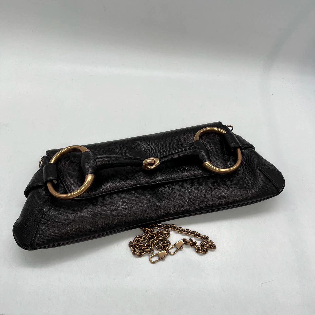 Gucci Horsebit 1955 Chain Shoulder bag Large Black Leather 5