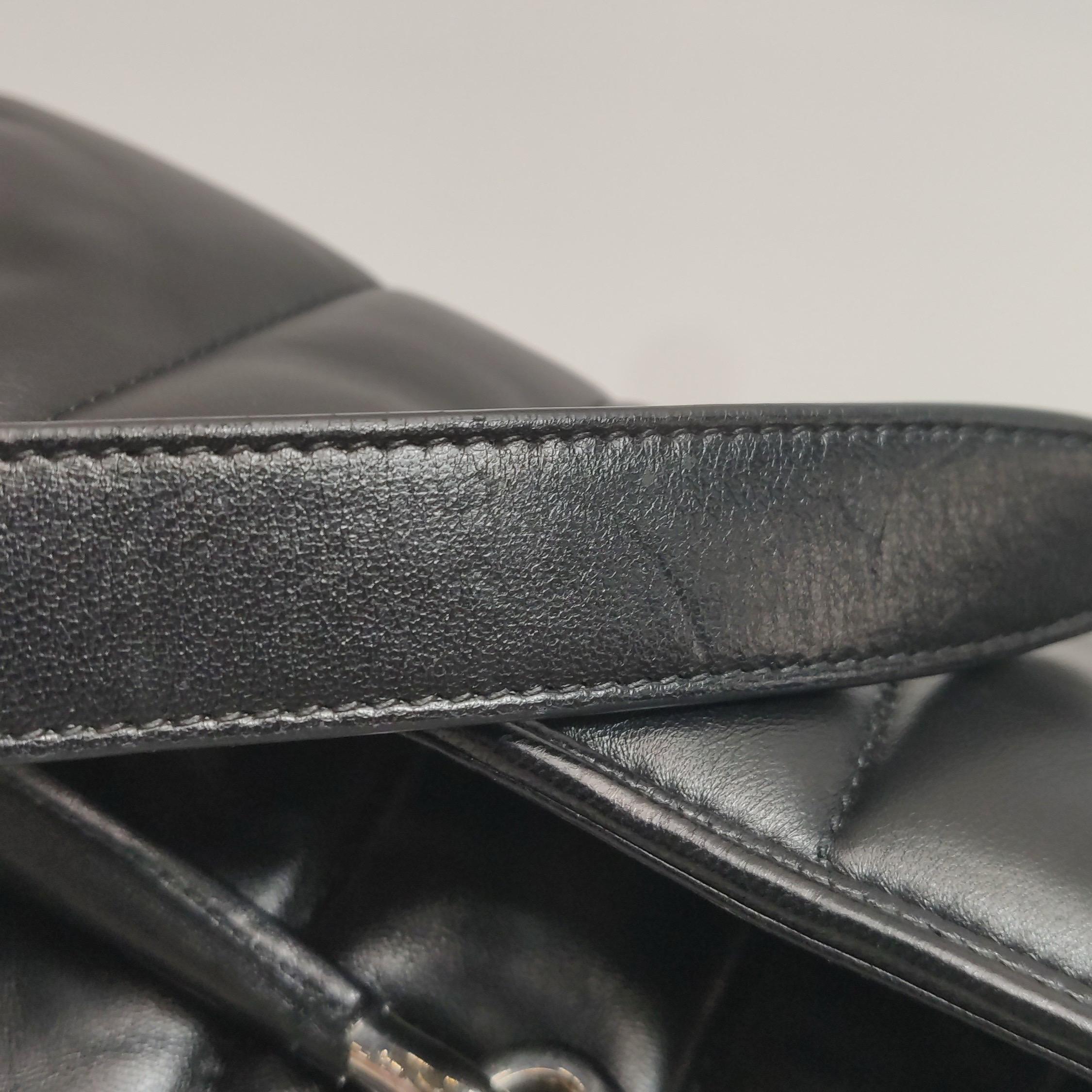 Gucci Horsebit 1955 Borsa a tracolla a catena grande in pelle nera pad S23 in vendita 8