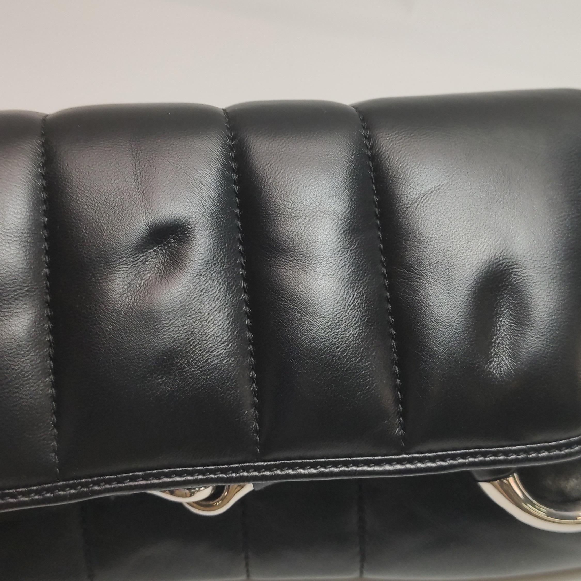 Gucci Horsebit 1955 Borsa a tracolla a catena grande in pelle nera pad S23 in vendita 9