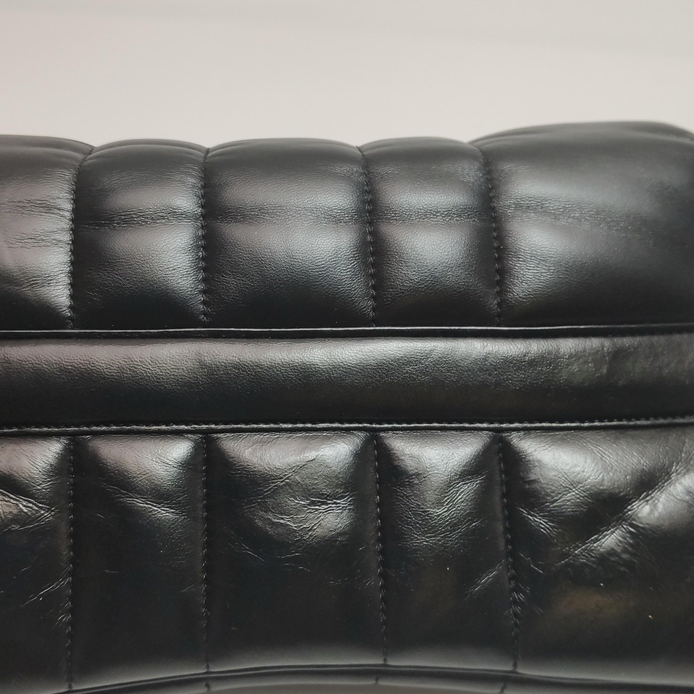 Gucci Horsebit 1955 Borsa a tracolla a catena grande in pelle nera pad S23 in vendita 13