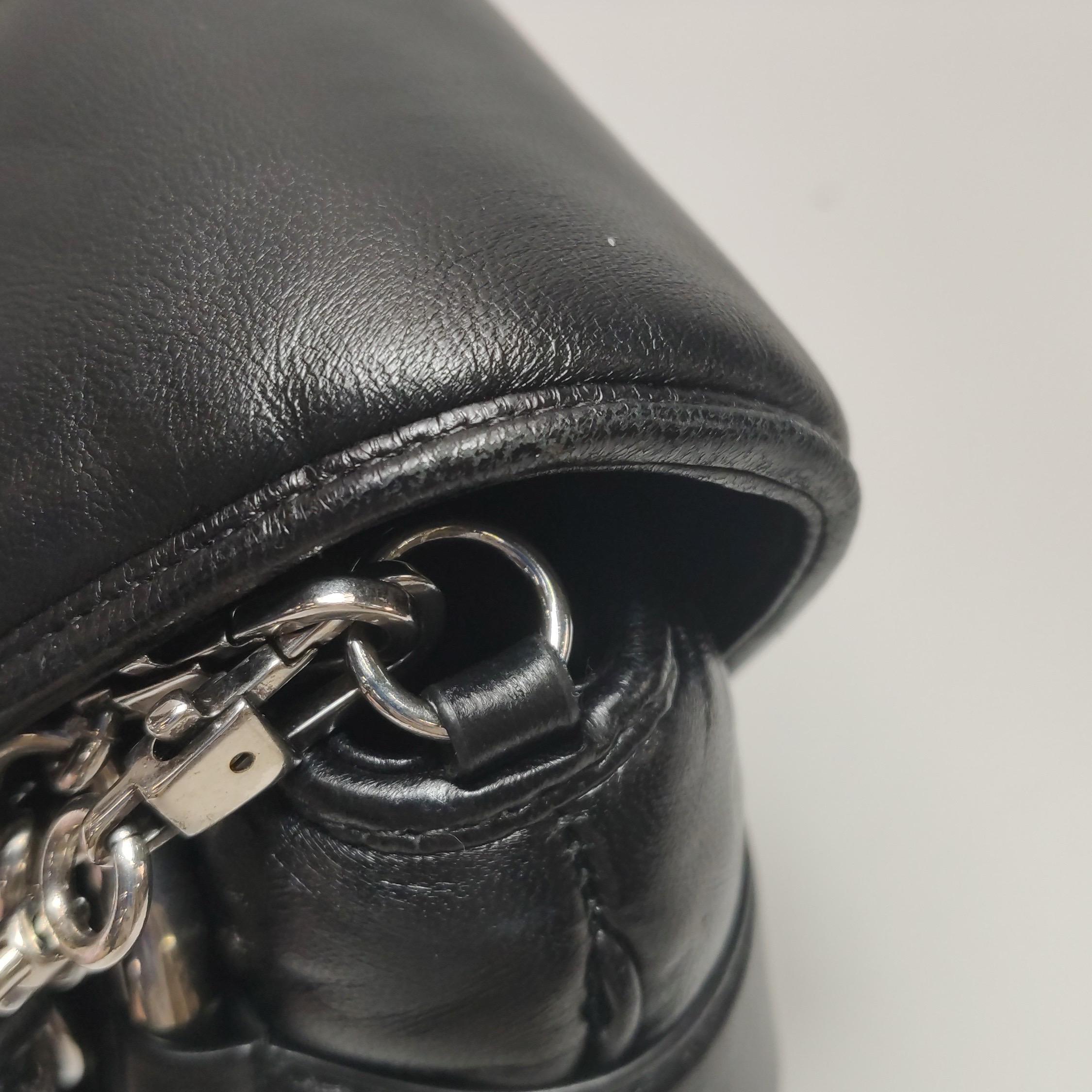 Gucci Horsebit 1955 Borsa a tracolla a catena grande in pelle nera pad S23 in vendita 14