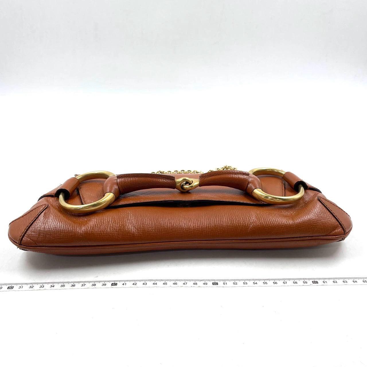 Gucci Horsebit 1955 - Grand sac à bandoulière en cuir de camel Bon état à AUBERVILLIERS, FR